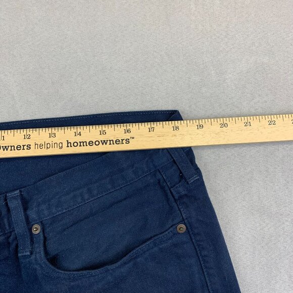 J Crew Mens Pants 36 Dark Blue Jeans 484 Slim Tapered Rigid Made In USA 36x28 - Picture 6 of 13